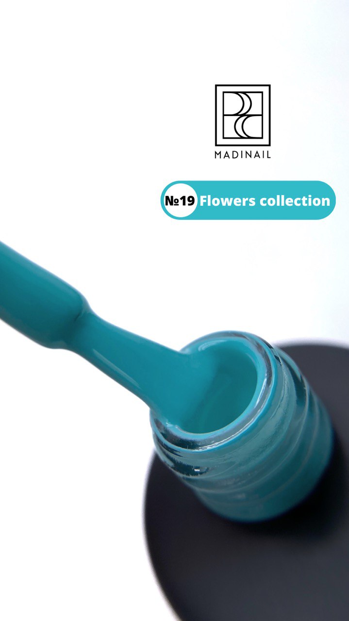 картинка Гель-лак Prima Flowers №19, бирюзовый, 12 мл  от магазина MADINAIL 