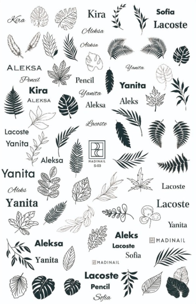 картинка Пластина для стемпинга S-03 от магазина MADINAIL 