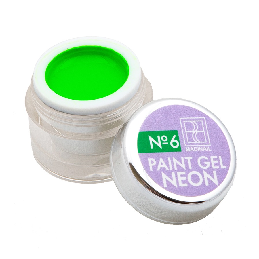 картинка Гель-краска неон #6, зеленый, 7 гр от магазина MADINAIL 