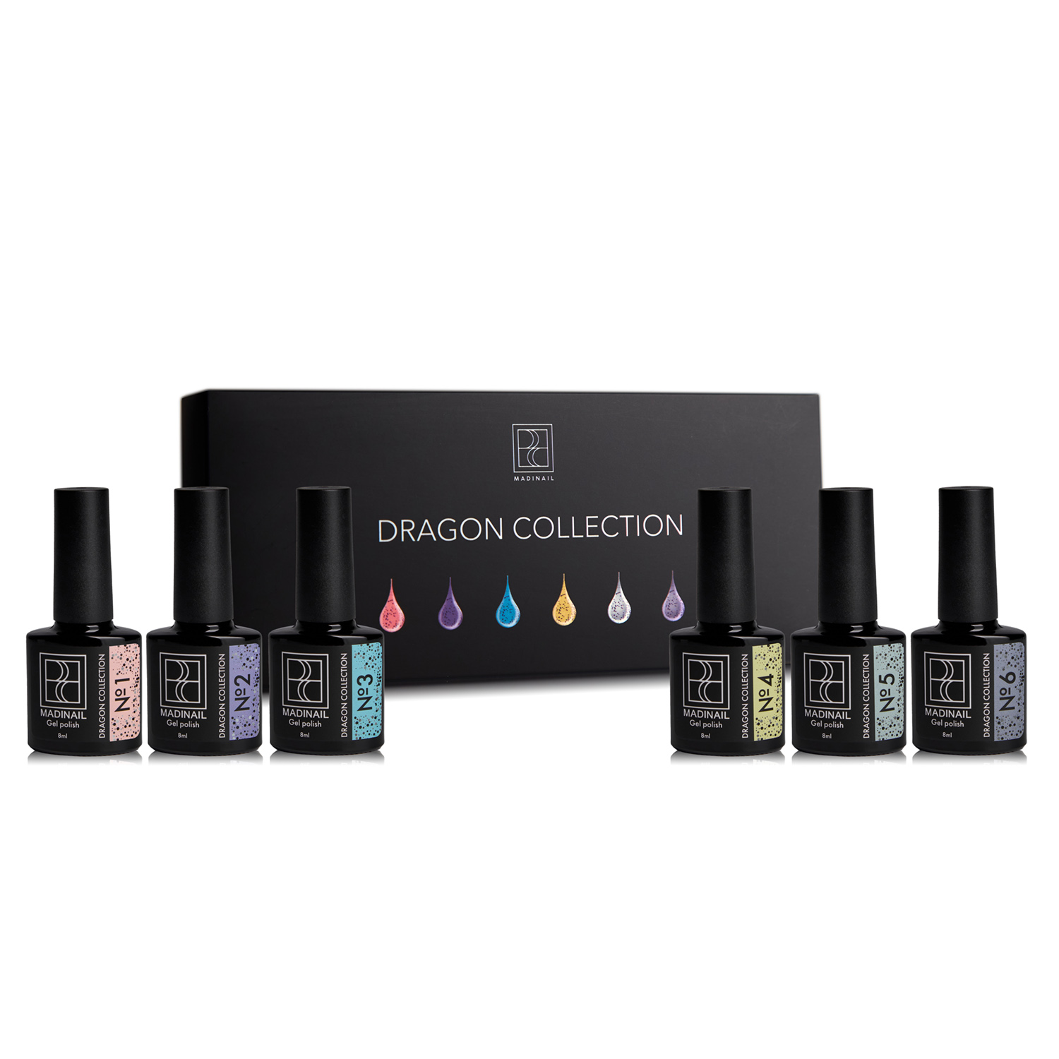 картинка Набор гель-лаков Dragon Collection (6 шт*8 мл) от магазина MADINAIL 